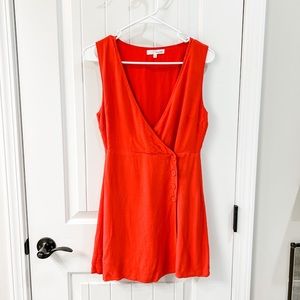 Honey Belle Red Short Sleeve Wrap Mini Dress Size Medium
